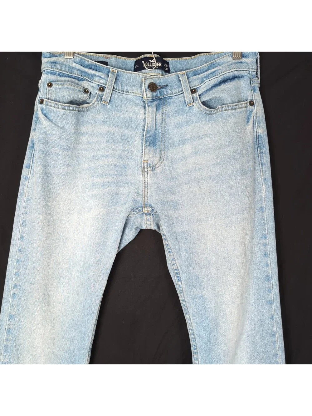 Hollister Skinny Fit Jeans 30x30 Light Wash Faded Blue Denim Everyday